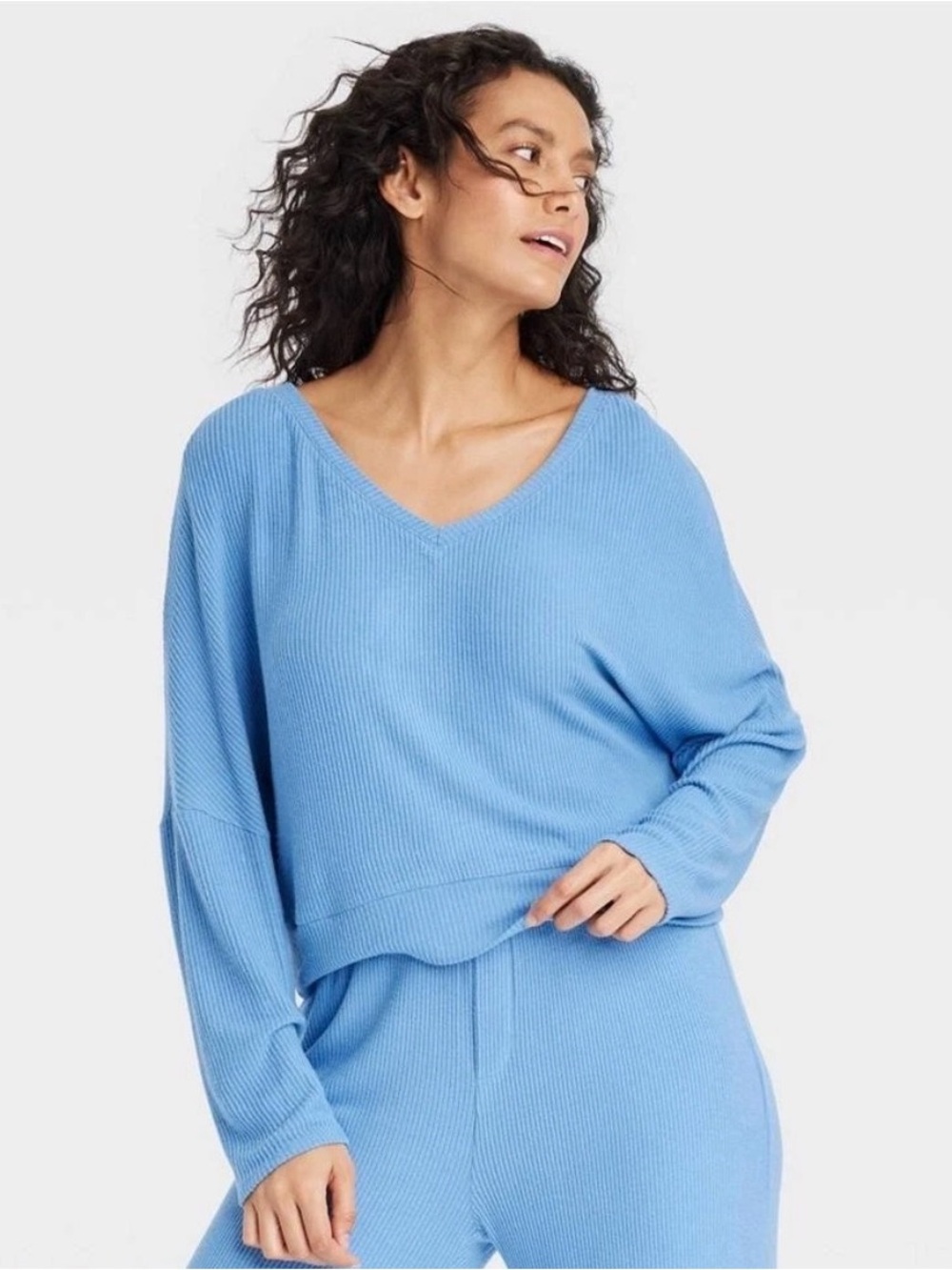 Auden Long Sleeve Blue Sleepwear Shirt
